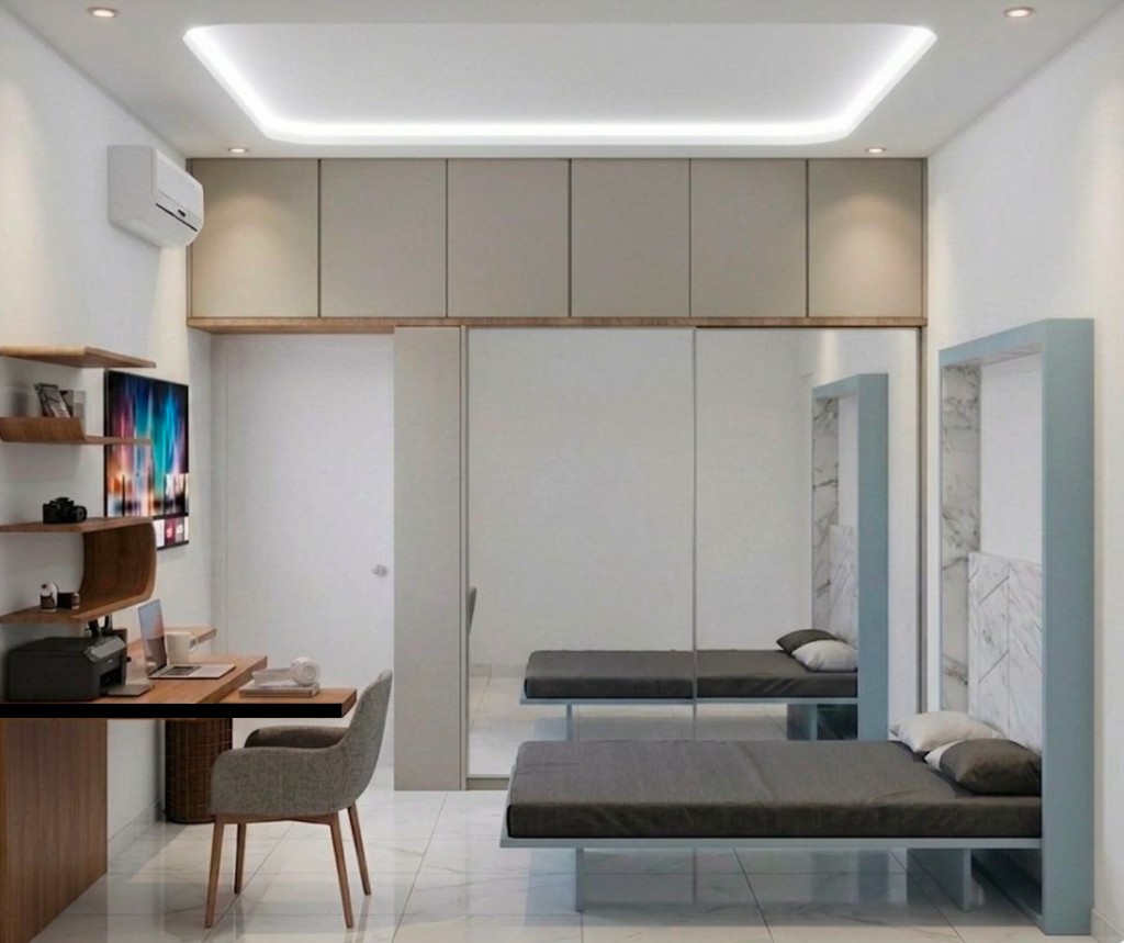 Bedroom & Home Office — Residential interior in Chennai