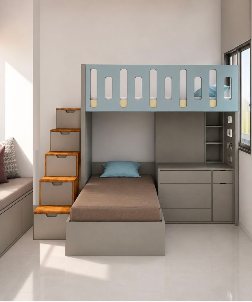 Custom Bunk Bed Suite — Residential interior in Chennai
