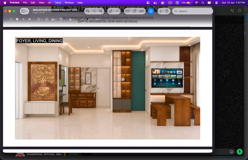 Mogappair Interior — Residential interior in Chennai